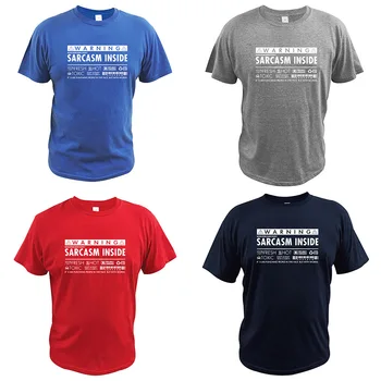 Sarkazmas Viduje T-shirt Tai Kaip Pramušimo Žmonių Veido Įspėjimo trumpomis Rankovėmis Aukštos Kokybės Marškinėliai