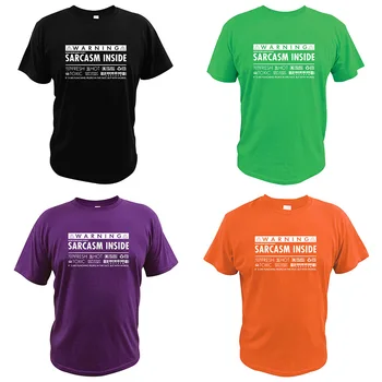 Sarkazmas Viduje T-shirt Tai Kaip Pramušimo Žmonių Veido Įspėjimo trumpomis Rankovėmis Aukštos Kokybės Marškinėliai
