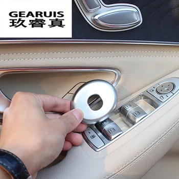 Automobilio Stilius Galvos pagalvę reguliavimo mygtukai Padengti Lipdukai Apdaila Mercedes Benz C klasė W205 GLC X253 Interjero Auto Priedai