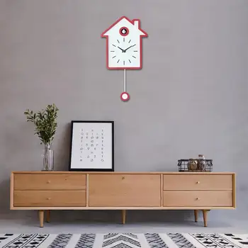 Paprasta Šiuolaikinės Gegutė Sieninis Laikrodis Namie Dienos Metu, Signalizacijos Kambarį Sieniniai Laikrodžiai Chiming Laikrodis Namų Dekoracijos
