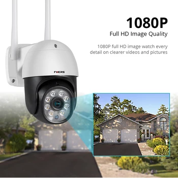 FUERS 1080P Outdoor Camera PTZ IP Kameros Automatinio sekimo Saugumo CCTV 3X Zoom Stebėjimo kamera, WIFI P2P Naktinio Matymo