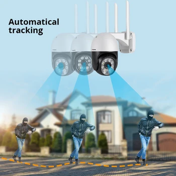 FUERS 1080P Outdoor Camera PTZ IP Kameros Automatinio sekimo Saugumo CCTV 3X Zoom Stebėjimo kamera, WIFI P2P Naktinio Matymo