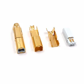Nemokamas Pristatymas Haldane viena pora Aukštos Kokybės Auksą, Sidabrą, USB 2.0, A Tipo USB 2.0 Type B Male Plug Jungtis, skirta 