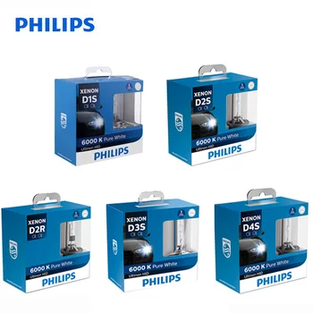 Philips Ultinon HID Xenon D1S D2S A2R D3S D4S WXX2 35W 6000K šaltai Balta Šviesa, Ksenoniniai Žibintai, Automobilių Lemputės, autolemputės