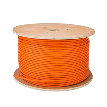 Kačių 7 Ethernet Tinklo Vielos LSZH 10G 600MHz Orange Cat7 SFTP Instaliacinis Kabelis 23AWG 0.57 mm Gryno Vario Laidų Dvigubas Skydas