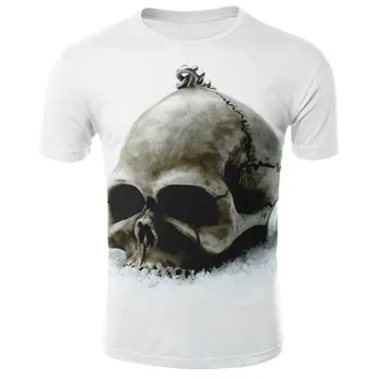 3d T-shirt trimatis gyvūnų asmenybės modelio 3D Europos ir Amerikos mados prekės ženklo vyrų prarasti didelio dydžio vilko kaukolė