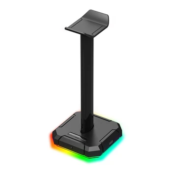 RGB laisvų Rankų Stendas su USB AUX Ausinių Stovo Laikiklį Žaidėjų Žaidimų PC Priedai Stalas