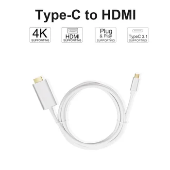 USB C iki HDMI 4K 30 hz Laido adapteris, C Tipo HDMI 