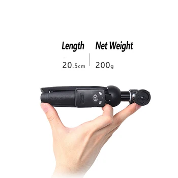 Ultra Light Selfie Stick Trikojo Telefonas Su Nuotolinio Valdymo Monopodzie 205-1000MM, Sulankstomas Gyvai Fotografijos Stovėti YE003
