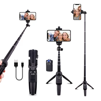 Ultra Light Selfie Stick Trikojo Telefonas Su Nuotolinio Valdymo Monopodzie 205-1000MM, Sulankstomas Gyvai Fotografijos Stovėti YE003