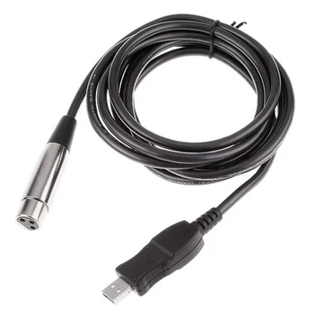 3M USB Male, kad XLR Female Mikrofonas, USB MIC Link Cable Naujų Kabelio Laido Adapteris, Mikrofonas MIKROFONO Link Cable Studio Garso Link Cable