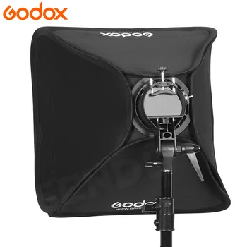 Godox 60*60cm Korio Tinklo Softbox + S tipo Laikiklis Mount Bowens Mount Kit for GODOX TT600 YONGNUO YN560III TRIOPO 
