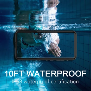 IP68 Vandeniui Telefono dėklas Samsung Galaxy S20 S20 Plius vientisos Spalvos Vandens įrodymas Byloje dėl 