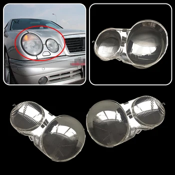 1 Pora Modelius Objektyvo priekinis žibintas, priekinių Žibintų lempų gaubtų Dangtelis tinka Mercedes E Klasės W210 E320 E350 2003-1996