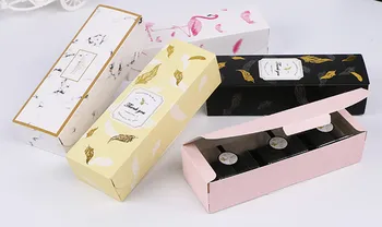 10VNT Kūrybos Flamingo Dovanų Dėžutėje Marmuro, popierinis Maišelis Dragees Slapukus Totalizator Krepšiai Vestuvių Cupcake Pakavimo Popieriaus Dėžės Šalies Prekių