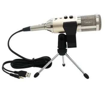 Nauja MK-F500TL Mikrofonas Telefono Profesinės 3.5 mm Laidinio USB Kondensatoriaus Studija Mikrofonas Kompiuterio Karaoke, PC Mic Stand