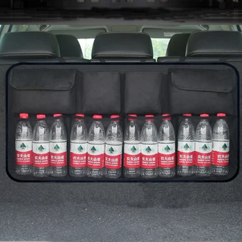 Automobilio Galinė Sėdynė Kamieno Saugojimo Krepšys Multi Kabantys Tinklai Kišenės Liemens Maišelį Organizatorius Auto Sukrovimas Valymas Interjero Prekės