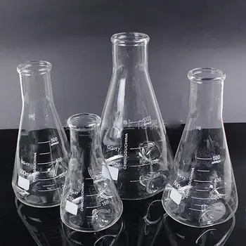 2000ml 3 Įgaubtas GG17 Stiklo Pertvara Purtyti Kūginę Erlenmeye Kolbą Boro Stiklo Laboratoriniai stikliniai Indai