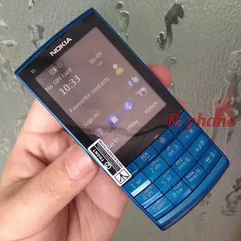 Nemokamas Pristatymas Originalus Nokia X3-02 Mobilusis Telefonas su 3G WI-fi, 5MP Atrakinti Quad-Band mobilusis Telefonas