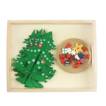Montessori Žaislai, Žaislai Dekoro eglute Medinių Vaikų gimtadienio dovana kalėdų dovana Juguetes Brinquedos H2144Z