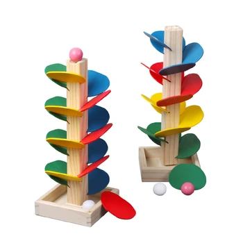 Montessori Vaikų Švietimo Žaislas Blokų, Mediniai, Medžio, Marmuro Kamuolys Paleisti Kelio Žaidimai Kūdikiams, Vaikams Žvalgybos Anksti Švietimo Žaislai