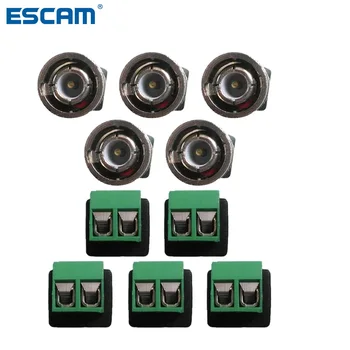 ESCAM 10vnt/daug Mini Įkalbinėti CAT5, Kad Kameros CCTV BNC Vaizdo Balun Jungties Adapteris POE vaizdo testeris IP kameros FC