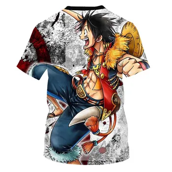 Naujas Gabalas Luffy paauglys marškinėliai Atsitiktinis Marškinėlius homme O kaklo Streetwear Vaikas marškinėliai Berniukams, Drabužiai, marškinėliai Anime Vasaros Top Tee