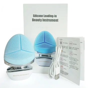 Microcurrent Veido Kėlimo Valiklį, Veido Valymas Silikoninis Šepetėlis Massager LED Odos Atjauninimo Aparatas Odos Grožio Priežiūros Priemonė