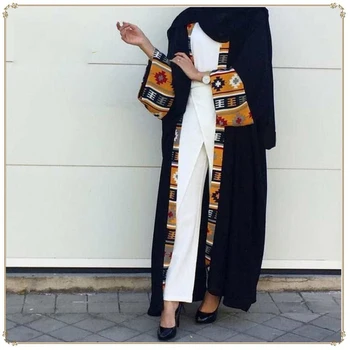 Dubajus Kaftan Islamo Musulmonų Drabužiai Abaja Suknelė Moterų Nėriniai-up Caftan Ilgas Chalatas, Suknelė, Hijab Big Swing Kaftan Chalatas Kimono Jubah