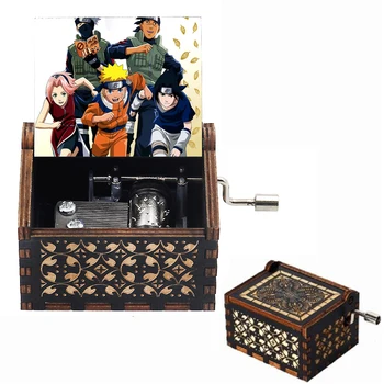 Antikvariniai Mediniai, Raižyti Bella Ciao Muzikinė Dėžutė Happy Halloween Karalienė Naruto Langelį Kalėdų Dovanų Šalis