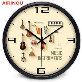 Airinou Gitara, būgnas elektroninis pianinas zither, Muzikos tema žaidėjas sieninis laikrodis