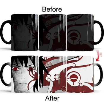 Naruto Sasuke puodelis spalva keičiasi puodeliai 350ml keramikos, kavos, arbatos puodelius-geriausia dovana jūsų berniukas draugui