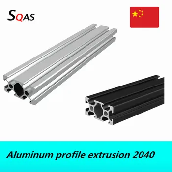 Aliuminio profilių ekstruzijos 2040 200mm-700mm silver /black Europos Standartą 20mmx40mm už CNC