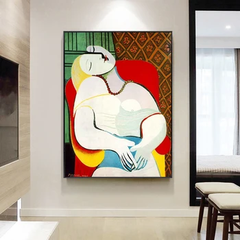Žinomų Tapybos Minimalistinio Pablo Picasso-Svajonių Abstrakčios Drobės Tapybos Sienos Meno Kambarį Namų Dekoro (be Rėmelio)