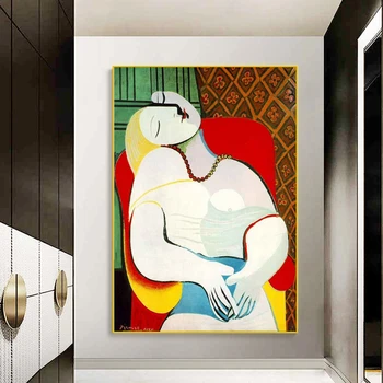 Žinomų Tapybos Minimalistinio Pablo Picasso-Svajonių Abstrakčios Drobės Tapybos Sienos Meno Kambarį Namų Dekoro (be Rėmelio)