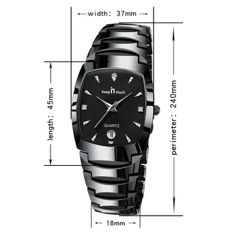 Bendraukite Top Brand Watch Vyrų Black darbo Kalendorius Kvarco Vyrai Laikrodžiai Suknelė Nerūdijančio Plieno Vyrų Laikrodis erkek kol saati
