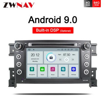DSP Android 9.0 automobilių gps 2DIN dvd grotuvas, SUZUKI grant VITARA 2007-2013 m. gps radijas stereo garso navigacijos ekrano tipas diktofonas