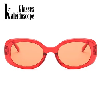 Vintage mados Akiniai nuo saulės Moterims, Ovalo formos Prabangos Prekės ženklo Dizaineris Retro Raudonos Saulės Akiniai Veidrodis Sunglass Vyrų atspalvių gafas de sol UV400
