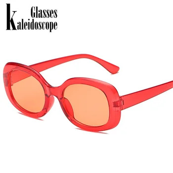 Vintage mados Akiniai nuo saulės Moterims, Ovalo formos Prabangos Prekės ženklo Dizaineris Retro Raudonos Saulės Akiniai Veidrodis Sunglass Vyrų atspalvių gafas de sol UV400