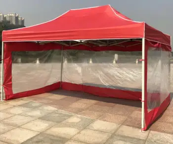 3*4,5 m Aukštos kokybės Plieno Lankstymo Reklamos palapinė skėtį nuo saulės Gazebos rainshed lietaus pastogė su skaidrios PVC pusės medžiaga