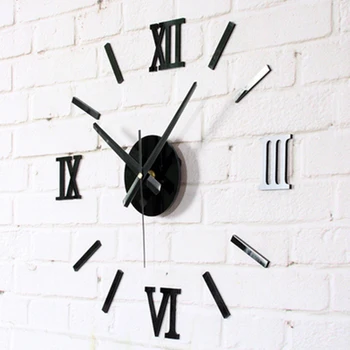 3D Kūrybiškai Romae Skaitmeninis Sieninis Laikrodis Lipdukas Žiūrėti Modernaus Dizaino Laikrodis, 