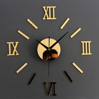 3D Kūrybiškai Romae Skaitmeninis Sieninis Laikrodis Lipdukas Žiūrėti Modernaus Dizaino Laikrodis, 