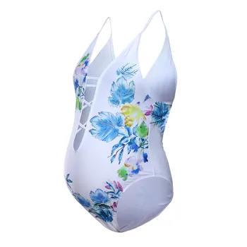 TELOTUNY Motinystės maudymosi kostiumėlį Ponios Nėriniai Seksualus Moterų, Gėlių vientisas Spausdinti Bikini maudymosi kostiumėlį Paplūdimio Nėščia Kostiumas L0114