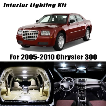 11PCs Canbus Klaidų Baltas Led Interjero Paketas Rinkiniai, Žibintai 2005-2010 M. Chrysler 300 300C Žemėlapis Dome Licenciją Plokštelės Lemputės