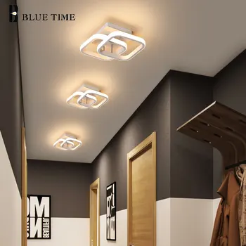 Šiuolaikinių LED Lubų Šviesos, Miegamojo Kambarį Valgomasis Black&White Baigė Koridoriaus Šviesos Balkonas Žiburiai, Lubų Šviestuvai
