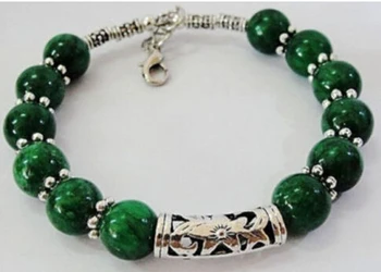 ~$wholesale_jewelry_wig$ Gražus rankų darbo Tibeto žalia apyrankė 7.5 ~ 8 cm