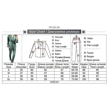 MVGIRLRU Moterų tracksuit ziajać kostiumai skara apykaklės juostinės švarkas švarkas ir ziajać dviejų dalių komplektas OLIS Streetwear
