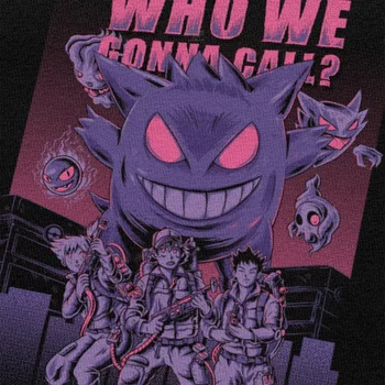Ghostbusters Gengar Monstras Dvasios Kaiju Hallowmas Juokinga Topai Marškinėliai Japonų Animacinių Filmų Anime Tee Zombie Marškinėlius Harajuku Camiseta