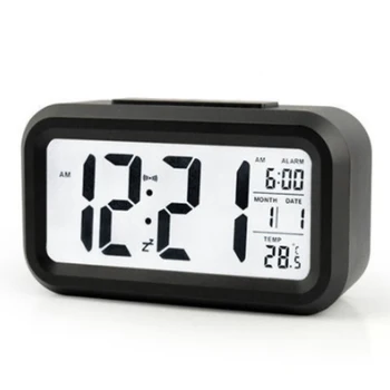 LED skaitmeninis laikrodis-žadintuvas apšvietimu atidėti išjungti kalendoriaus stalinis elektroninis stalinis laikrodis stalo laikrodis