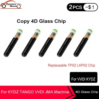 KEYECU 5VNT/DAUG Kopija 4D Stiklo Chip Keičiamų TPX2 LKP02 Chip Automobilio Raktas Chip Gali padėti KYDZ TANGO VVDI BVI Mašina（Daugkartinio naudojimo）